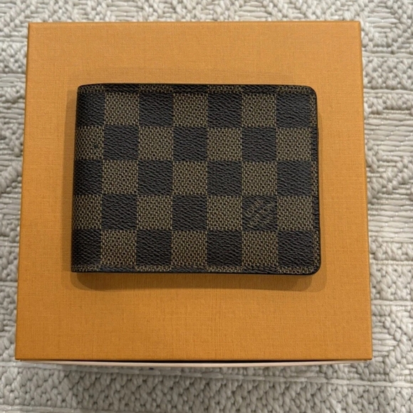 Louis Vuitton Damier Ebene Canvas Slender Wallet - Picture 1 of 7